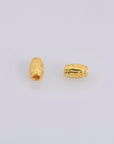 24K Gold Vermeil Tube Beads, Gold Plated Barrel Tube Beads, Antique Silver Barrel Beads, 925 Silver Tube Beads For Jewelry Making, VM27