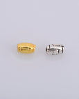 24K Gold Vermeil & 925 Silver Tube Beads, Gold Plated Barrel Tube Beads, Antique Silver Barrel Beads, Tube Beads For Jewelry Making, VM27