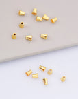 24K Gold Vermeil Cone Shape Beads, 24K Gold Plated Cone Bead Caps, 925 Solid Silver Plain Cone End Beads, Jewelry Making Supplies, VM28A