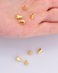 24K Gold Vermeil Cone Shape Beads, 24K Gold Plated Cone Bead Caps, 925 Solid Silver Plain Cone End Beads, Jewelry Making Supplies, VM28B