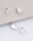 925 Sterling Silver Cone Shape Beads, Solid Silver Cone Bead Caps, Silver Plain Cone End Beads, Bead Caps For Jewelry Making, M28C