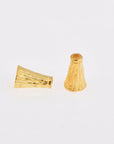 24K Gold Vermeil Cone Shape Beads, 24K Gold Plated Cone Bead Caps, 925 Silver End Bead Cones, Pyramid Bead Caps, Jewelry Findings, VM29A
