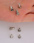 925 Sterling Silver Cone Shape Beads, Solid Silver Cone Bead Caps, Antiique Silver End Bead Cones, Pyramid Bead Caps, Jewelry Findings, M29A