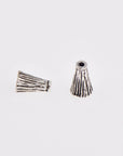 925 Sterling Silver Cone Shape Beads, Solid Silver Cone Bead Caps, Antiique Silver End Bead Cones, Pyramid Bead Caps, Jewelry Findings, M29A