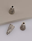 925 Sterling Silver Cone Shape Bead, Solid Silver Cone Bead Cap, Antiique Silver End Bead Cones, Pyramid Bead Caps, Jewelry Findings, M29A-C
