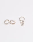 925 Sterling Silver Bails with Open Loop, Solid Silver Open Loop Bails, Smooth Silver Connector Bails, Bail Charms, Jewelry Findings, M30B