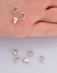 925 Sterling Silver Simple Bails, Solid Silver Pinch Bails, Solid Silver Plain Bails, Bail Charms, Findings For Jewelry Making, M32