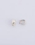 925 Sterling Silver Simple Bails, Solid Silver Pinch Bails, Solid Silver Plain Bails, Bail Charms, Findings For Jewelry Making, M32