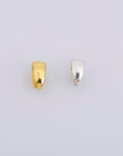 24K Gold Vermeil & 925 Silver Simple Bails, Silver Pinch Bails, Gold Plated, Plain Bails, Bail Charms, Finding For Jewelry Making, M/VM32
