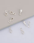 24K Gold Vermeil & 925 Silver Bails with Open Loop, Plated Open Loop Bails, Smooth Connector Bails, Bail Charms, Jewelry Findings, M/VM33