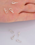 925 Sterling Silver Bails with Open Loop, Solid Silver Open Loop Bails, Smooth Silver Connector Bails, Bail Charms, Jewelry Findings, M35