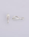 925 Sterling Silver Bails with Open Loop, Solid Silver Open Loop Bails, Smooth Silver Connector Bails, Bail Charms, Jewelry Findings, M35