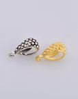 24K Gold Vermeil and 925 Silver Filigree Bails with Open Loop, Antique Silver Open Loop Bails, Connector Bails, Silver Findings, M/VM36