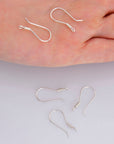 24K Gold Vermeil and 925 Silver Ear Wires, Silver Earring Hooks in Gold, Fancy Ear Wires, Earrings Making Supply, Jewelry Findings, M37/VM37