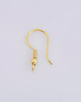 24K Gold Vermeil Ear Wires, 24K Gold Plated Earring Hooks, 925 Silver Ball Ear Wires, Earrings Making Supply, Jewelry Making Findings, VM39