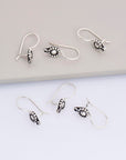 24K Gold Vermeil and 925 Sterling Silver Ear Wires, Earring Hooks, Flower Ear Wires, Earrings Making Supply, Jewelry Findings, M41/VM41