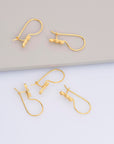 24K Gold Vermeil Ear Wires, 24K Gold Plated Earring Hooks, 925 Silver Flower Ear Wires, Earring Making Supply, Jewelry Making Findings, VM42