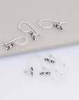 24K Gold Vermeil & 925 Sterling Silver Ear Wires, Earring Hooks, Flower Ear Wires, Earrings Making Supply, Jewelry Findings, M42/VM42