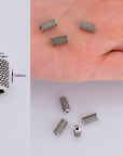 925 Sterling Silver Tube Beads, Antique Silver Tube Beads, Silver Spacer Tube Beads, Oxidized Silver Tube Beads For Jewelry Making, M25