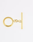 24K Gold Vermeil Toggle Clasps, 925 Solid Silver Toggle Clasp, Gold Plated Plain Toggle Clasp Set, Jewelry Supply, Jewelry Findings, VM58C
