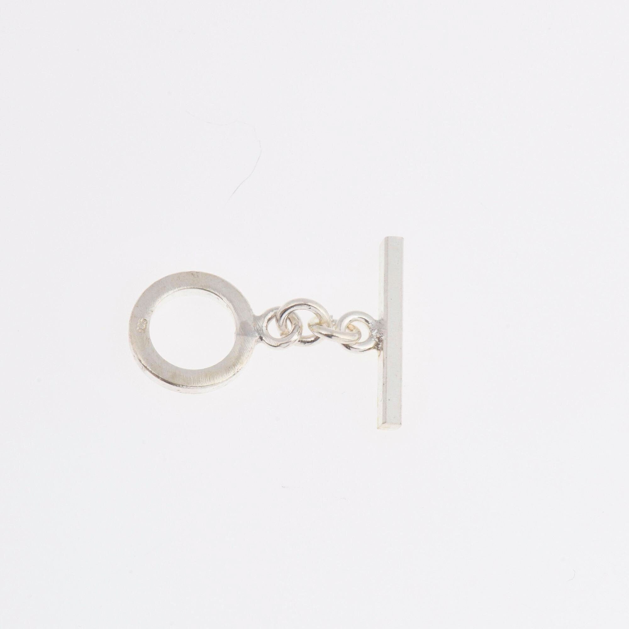 925 Sterling Silver Toggle Clasps, Solid Silver Toggle Clasp, Silver Plain Toggle Clasp Set, Jewelry Making Supplies, Jewelry Findings, M58B