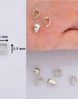 24K Gold Vermeil & 925 Silver Simple Bails, Silver Pinch Bails, Gold Plated, Plain Bails, Bail Charms, Finding For Jewelry Making, M/VM32