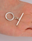 925 Silver Toggle Clasps, Solid Silver Toggle Clasp, Silver Plain Toggle Clasp Set, Jewelry Making Supplies, Jewelry Findings, M58A-C