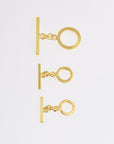 24K Gold Vermeil & 925 Silver Toggle Clasps, Silver Toggle Clasp, Plated Plain Toggle Clasp Set, Jewelry Supply, Jewelry Findings, M/VM58