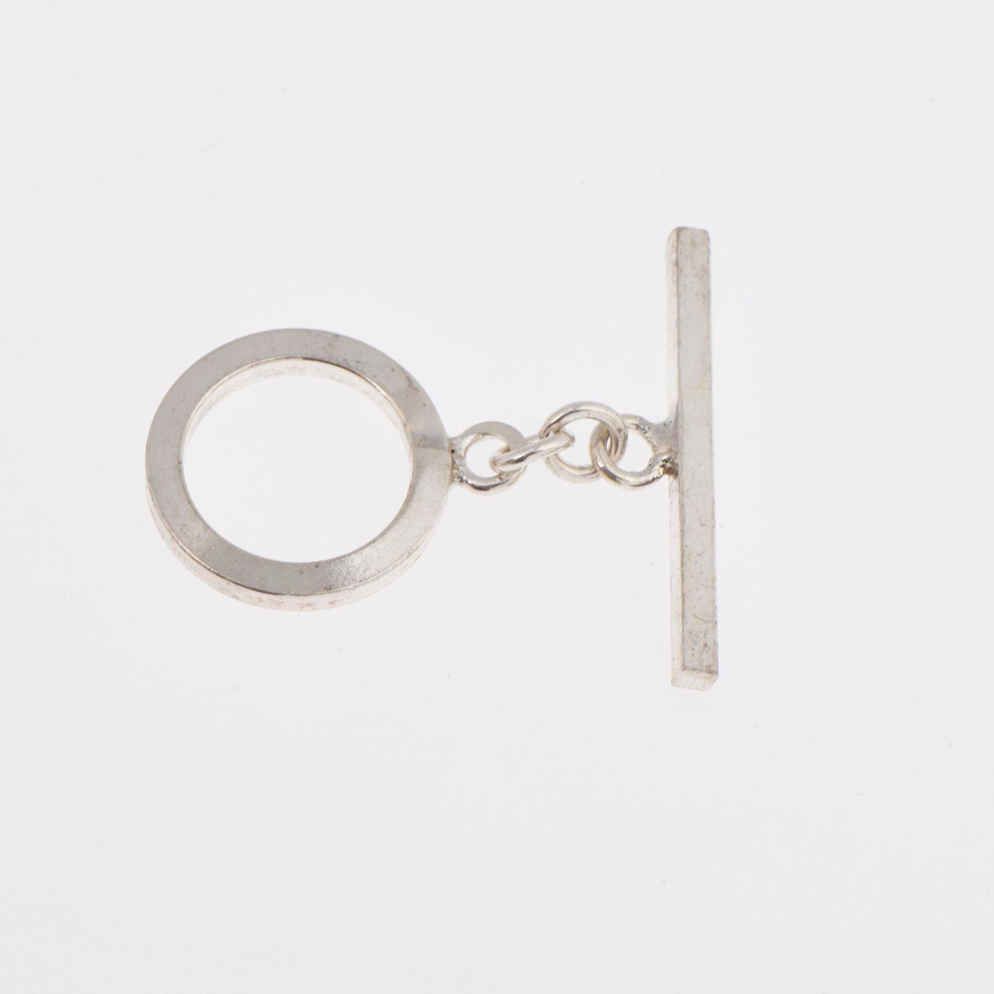 925 Sterling Silver Toggle Clasps, Solid Silver Toggle Clasp, Silver Plain Toggle Clasp Set, Jewelry Making Supplies, Jewelry Findings, M58C