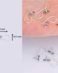 24K Gold Vermeil & 925 Sterling Silver Ear Wires, Earring Hooks, Flower Ear Wires, Earrings Making Supply, Jewelry Findings, M42/VM42