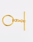 24K Gold Vermeil Toggle Clasps, 925 Solid Silver Toggle Clasp, Gold Plated Antique Toggle Clasp Set, Jewelry Supply, Jewelry Findings, VM60A