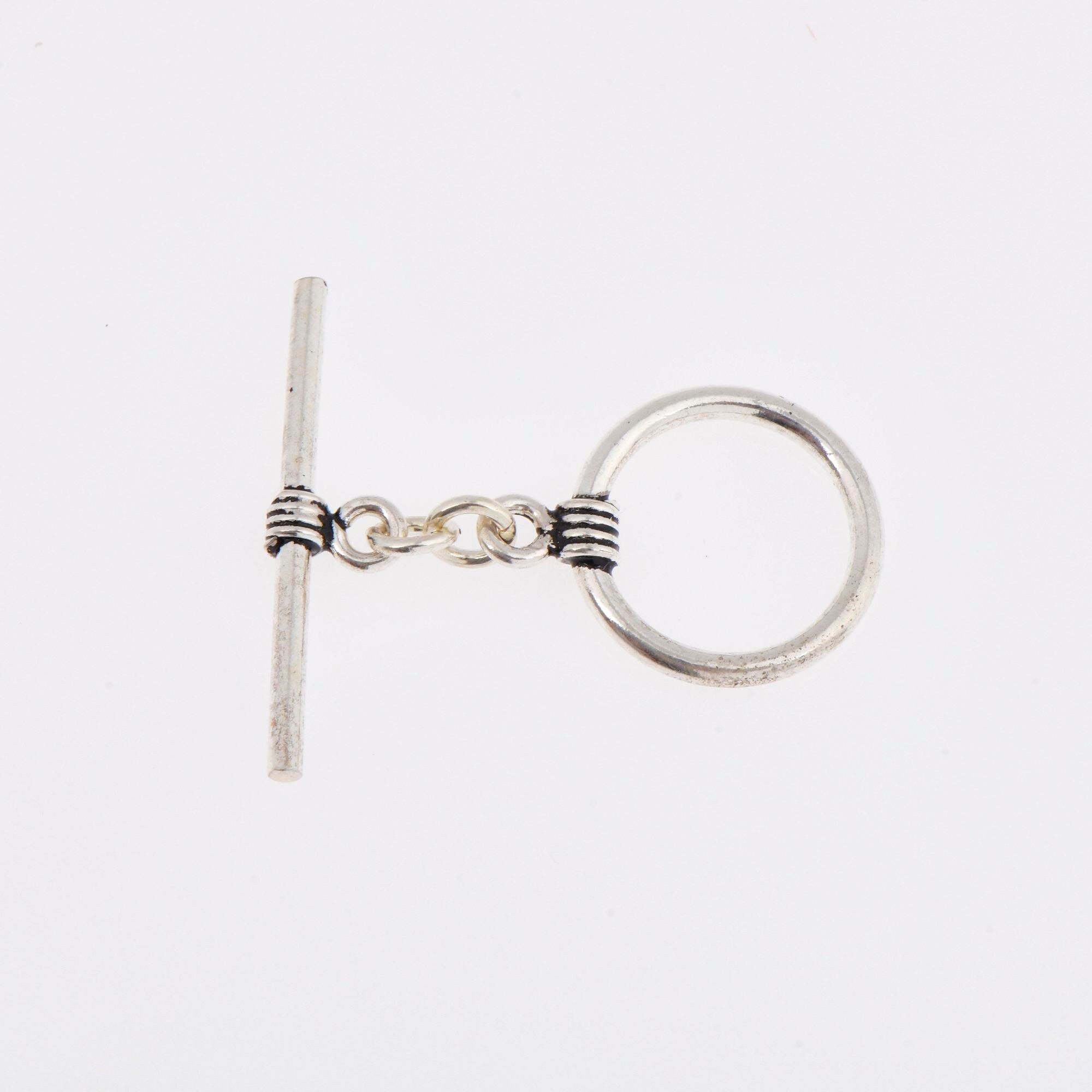 925 Sterling Silver Toggle Clasps, Solid Silver Toggle Clasp, Antique Silver Toggle Clasp Set, Jewelry Supplies, Jewelry Findings, M60A