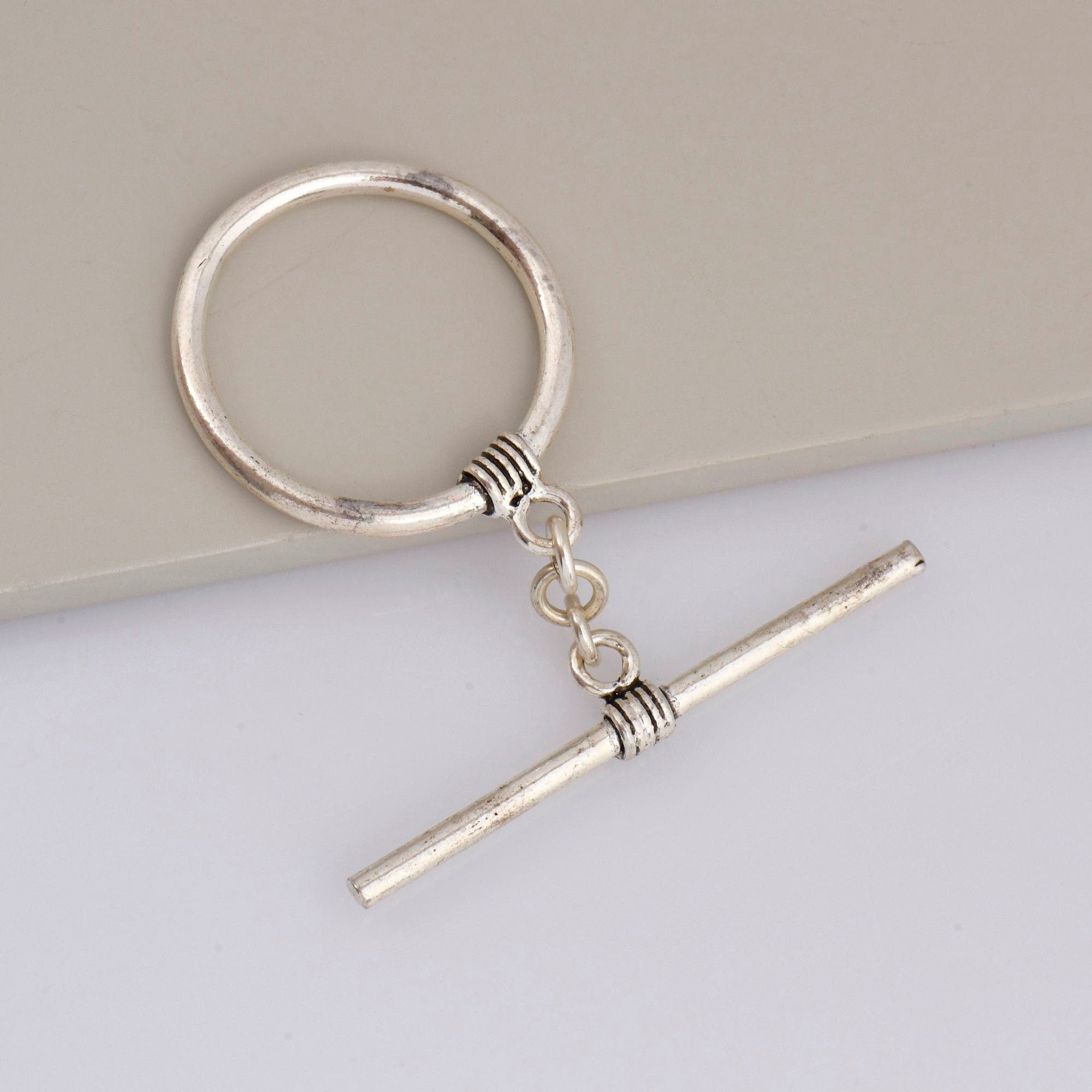 925 Sterling Silver Toggle Clasps, Solid Silver Toggle Clasp, Antique Silver Toggle Clasp Set, Jewelry Supplies, Jewelry Findings, M60B