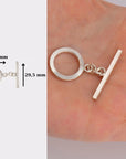 925 Silver Toggle Clasps, Solid Silver Toggle Clasp, Silver Plain Toggle Clasp Set, Jewelry Making Supplies, Jewelry Findings, M58A-C