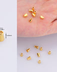 24K Gold Vermeil Cone Shape Beads, 24K Gold Plated Cone Bead Caps, 925 Solid Silver Plain Cone End Beads, Jewelry Making Supplies, VM28A