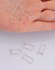 925 Sterling Silver Kidney Ear Wires, Solid Silver 6 pcs Earring Hooks, Silver Ear Wires, Earrings Making Supply, Jewelry Findings, M47