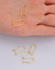 24K Gold Vermeil and 925 Silver Kidney Ear Wires, Kidney Earring Hooks, Earring Making Supply, Jewelry Making Findings, M47/VM47