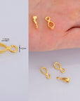 24K Gold Vermeil & 925 Silver Bails with Open Loop, Plated Open Loop Bails, Smooth Connector Bails, Bail Charms, Jewelry Findings, M/VM33