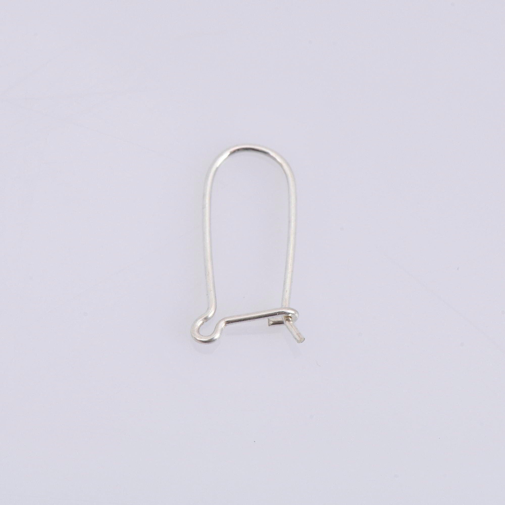 925 Sterling Silver Kidney Ear Wires, Solid Silver 6 pcs Earring Hooks, Silver Ear Wires, Earrings Making Supply, Jewelry Findings, M47