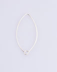 925 Sterling Silver 34 mm V Shape Ear Wires w Open Loop , Earring Hooks , Earring Making Supply, Sterling Silver Findings, M49B