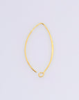24K Gold Vermeil 34 mm V Shape Ear Wires w Open Loop, Earring Hooks, Earring Making Supply, Findings, VM49B