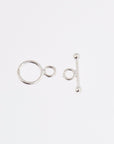 925 Sterling Silver Toggle Clasps, Solid Silver Toggle Clasp, Silver Plain Toggle Clasp Set, Jewelry Making Supplies, Jewelry Findings, M59A