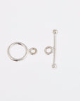 925 Sterling Silver Toggle Clasps, Solid Silver Toggle Clasp, Silver Plain Toggle Clasp Set, Jewelry Making Supplies, Jewelry Findings, M59B