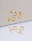 24K Gold Vermeil Twisted Toggle Clasps, 925 Silver Twisted Rope Design Toggle Clasp Set, Toggle Clasps, Jewelry Supplies, Findings, VM62B