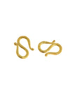 24K Gold Vermeil S Clasps, 925 Sterling Silver Hook Clasps, 24K Gold Plated Connectors, Jewelry Making Supplies, Jewelry Findings, VM63A