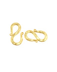 24K Gold Vermeil S Clasps, 925 Sterling Silver Hook Clasps, 24K Gold Plated Connectors, Jewelry Making Supplies, Jewelry Findings, VM63B
