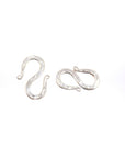 925 Sterling Silver S Clasps, Silver Hook Clasps, Solid Silver Connectors, Jewelry Making Supplies, Silver Jewelry Findings, M63B