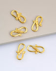 24K Gold Vermeil S Clasps, Antique Silver Hook Clasps, 925 Sterling Silver Connectors in Gold, Jewelry Supplies, Jewelry Findings, VM64A-C
