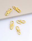 24K Gold Vermeil S Clasps, Antique Silver Hook Clasps, 925 Sterling Silver Connectors in Gold, Jewelry Supplies, Jewelry Findings, VM64A-C