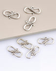 925 Sterling Silver S Clasps, Silver Hook Clasps, Antique Solid Silver Connectors, Jewelry Making Supplies, Silver Jewelry Findings, M64B